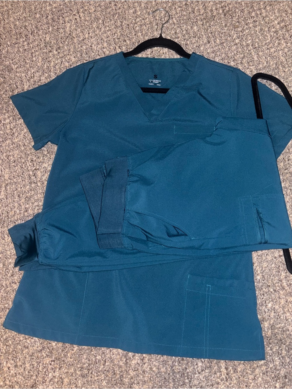 Teal Medical Scrub Top & Pants Set - Unbranded